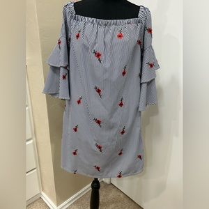 Betsey Johnson off-the-shoulder dress. Size 12